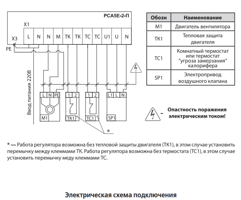 Схема РСА5Е-2-П